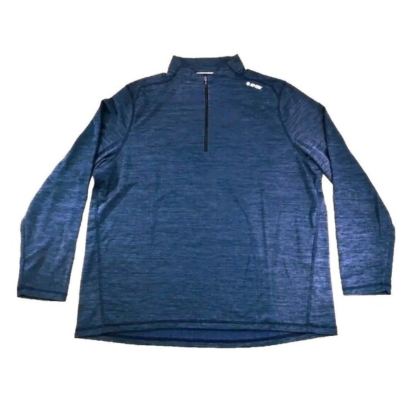 HI-TEC Men's M 1/4 Zip Performance Pullover UPF 50+ Thermo Easy Care Navy NWT - Picture 2 of 12